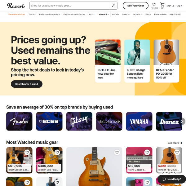 Reverb website