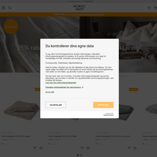 nordicnest.no website
