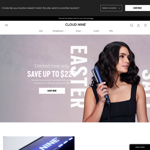 cloudninehair.com.au website
