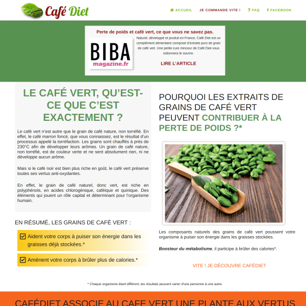 cafediet.fr website
