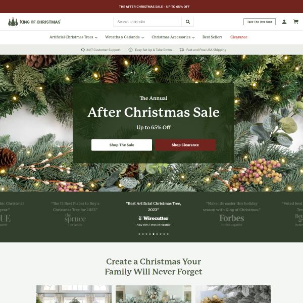 kingofchristmas.com website
