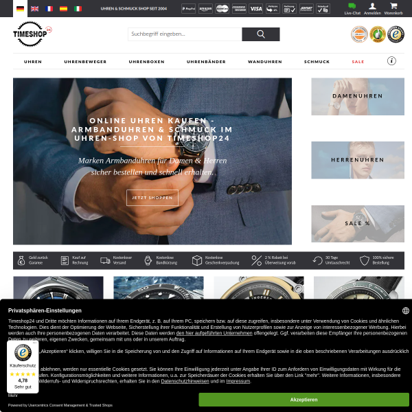 timeshop24.de website
