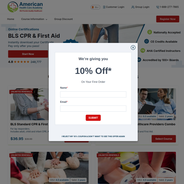 cpraedcourse website