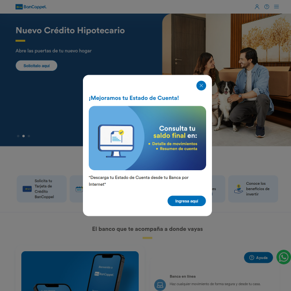 bancoppel.com website