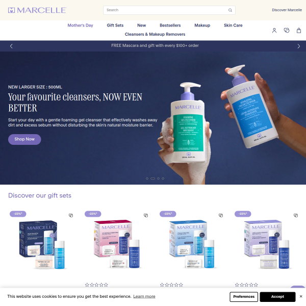 marcelle.com website