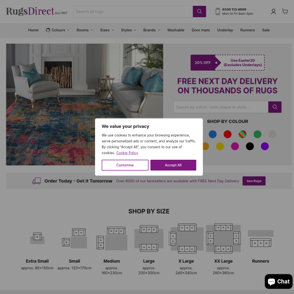 rugsdirect.co.uk website