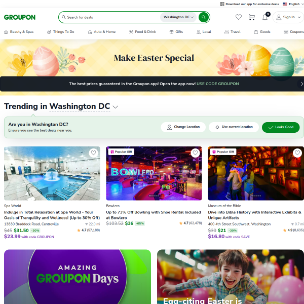 Groupon website