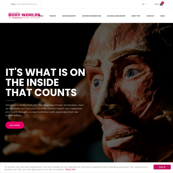 bodyworlds.nl website