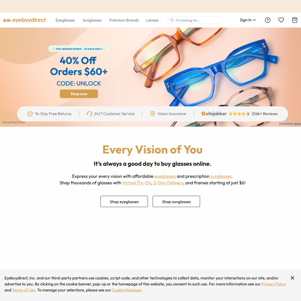 Eyebuy Direct website