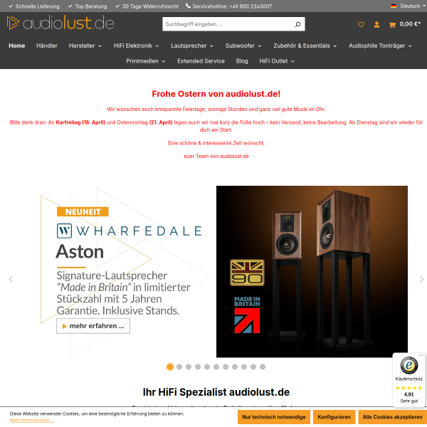 audiolust.de website