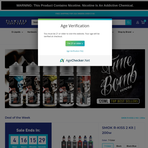 flawlessvapeshop website