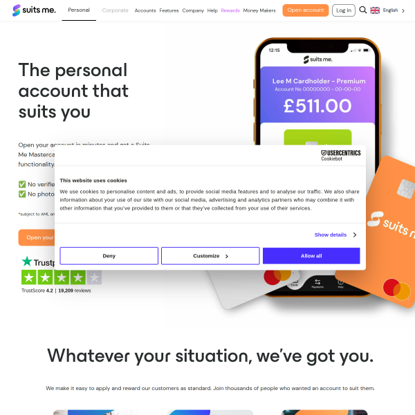 suitsmecard.com website