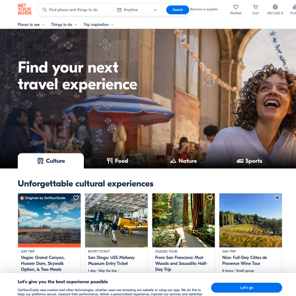 getyourguide website