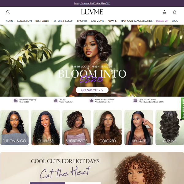 Luvme Hair website