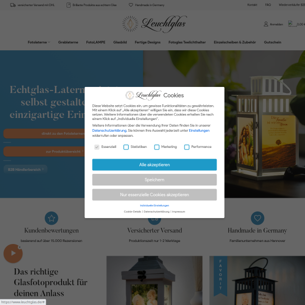 leuchtglas.de website