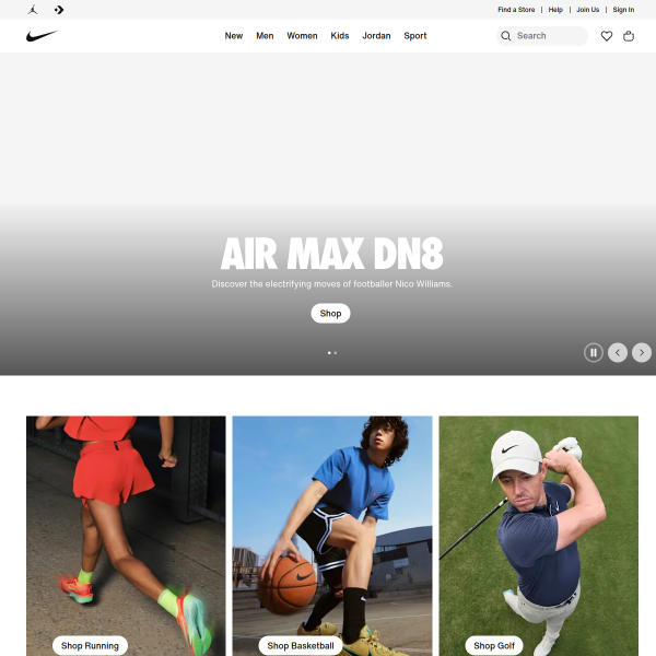 Nike website