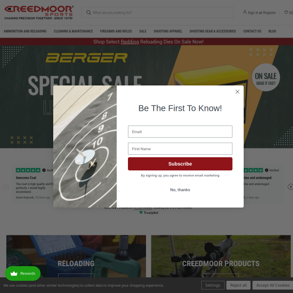 creedmoorsports.com website