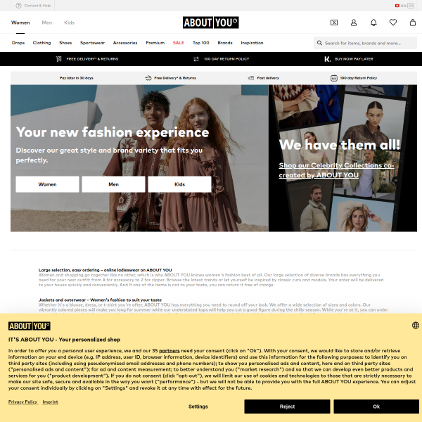 aboutyou.ch website