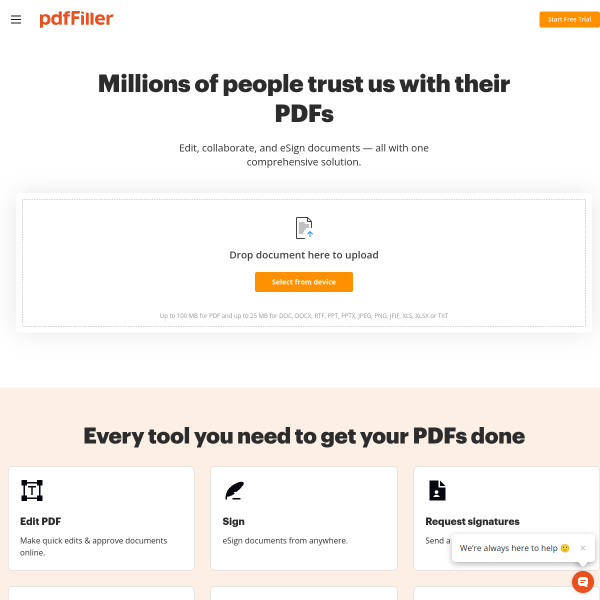pdffiller.com website