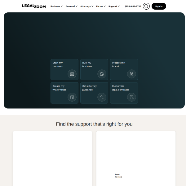 legalzoom website