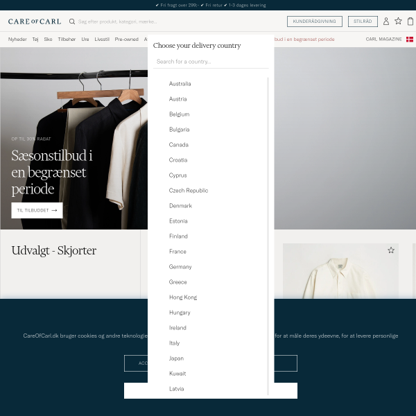 careofcarl.dk website