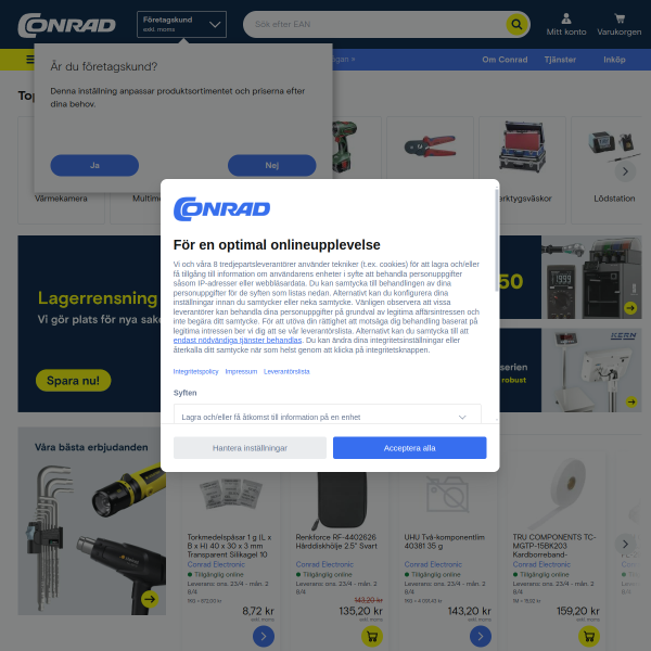 conrad.se website