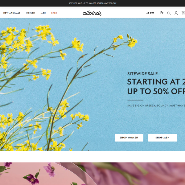 allbirds.ca website