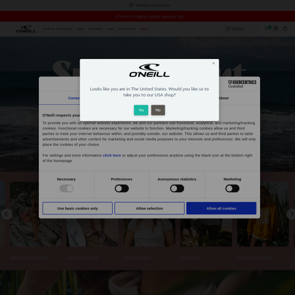 Oneill Sports website