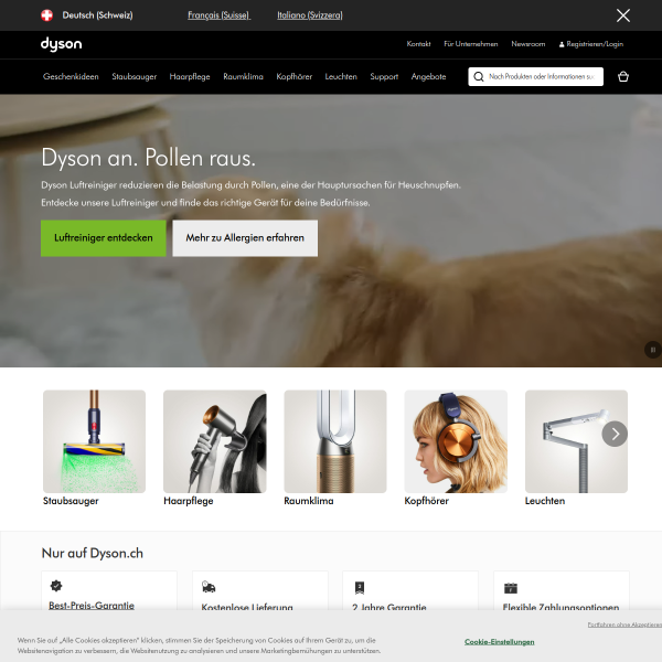 dyson.ch website