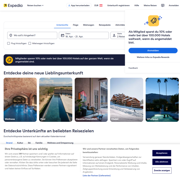 expedia.at website