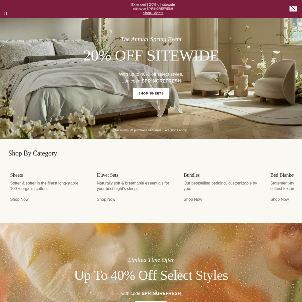 Boll & Branch website