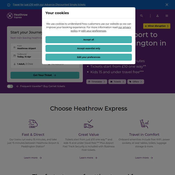 heathrowexpress website