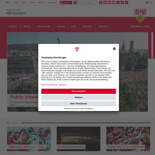 vfb.de website