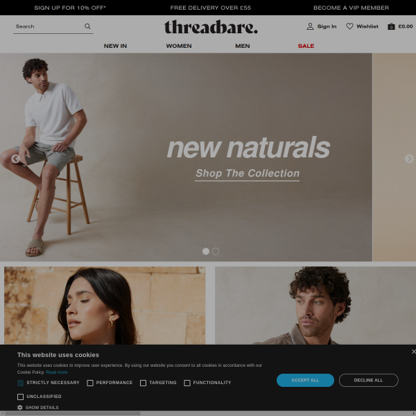 threadbare.com website