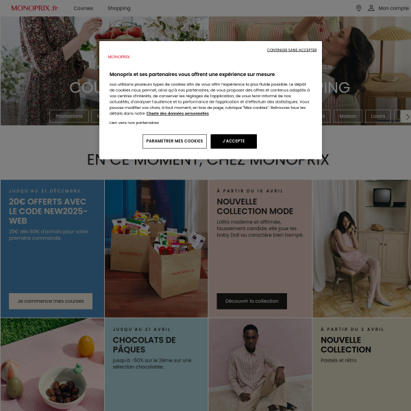 monoprix.fr website