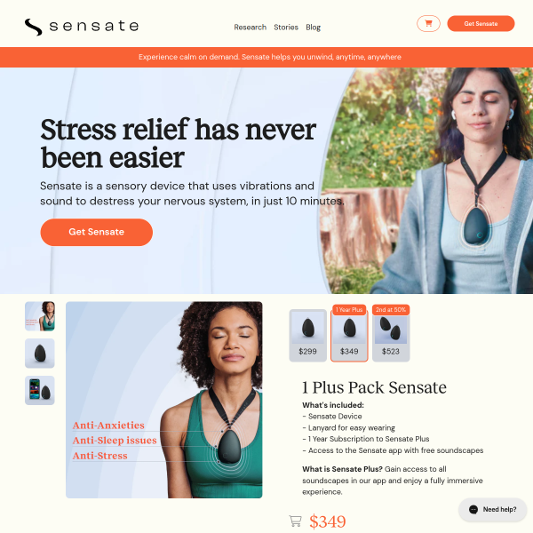 getsensate.com website