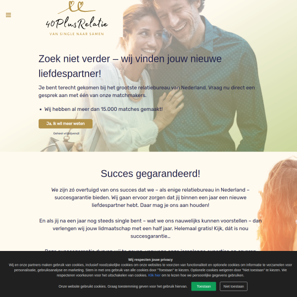 40plusrelatie.nl website