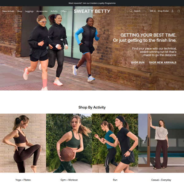 Sweaty Betty website