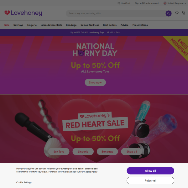 Lovehoney website