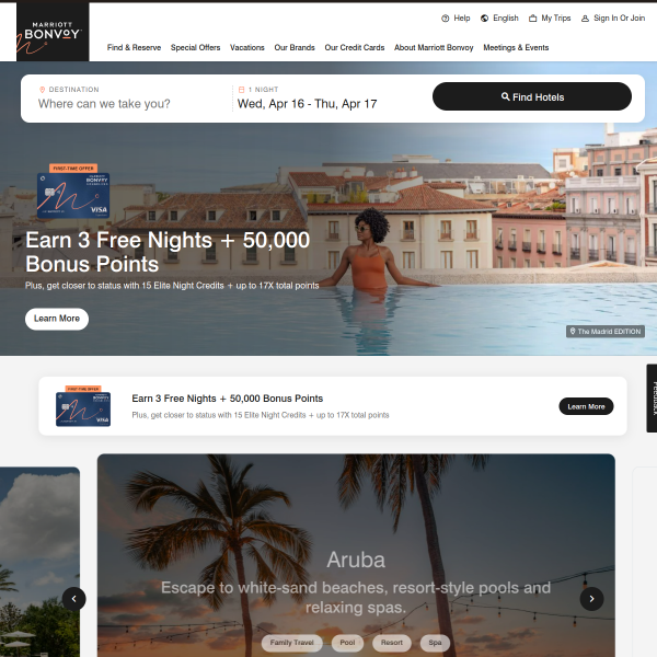 Marriott International website