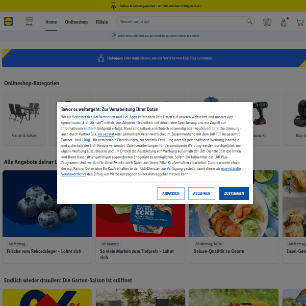 lidl.de website