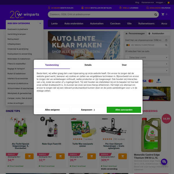 winparts.be website
