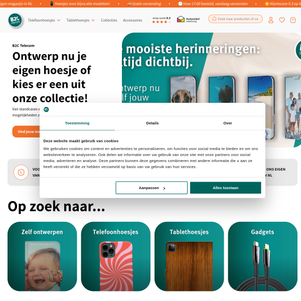 b2ctelecom.nl website