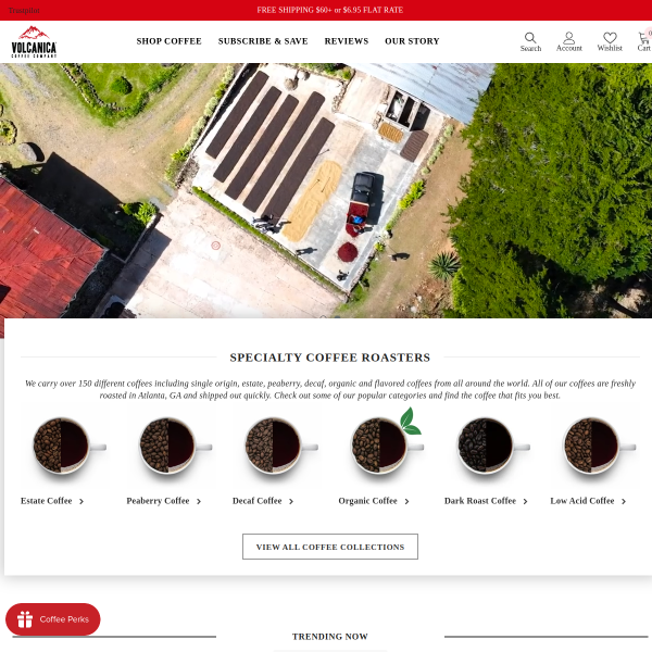 Volcanica Coffee website