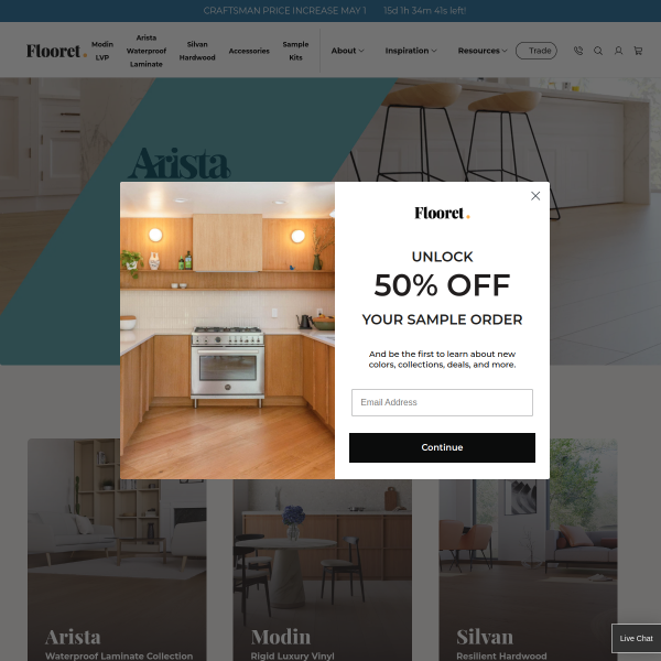 Flooret website