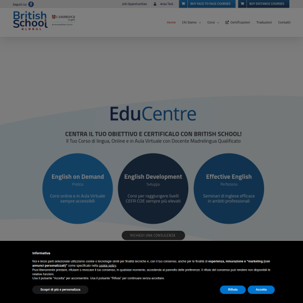 britishschool-italia.it website