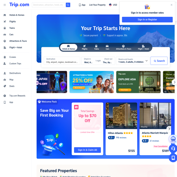 trip website