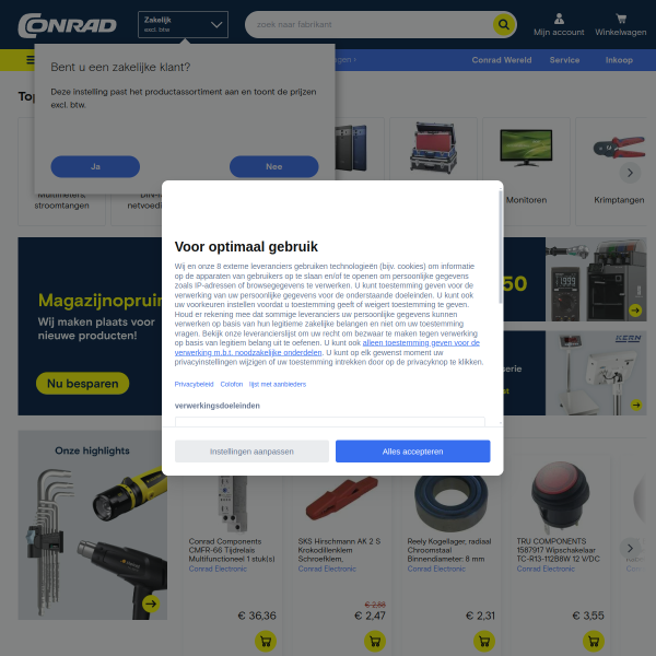 conrad.nl website