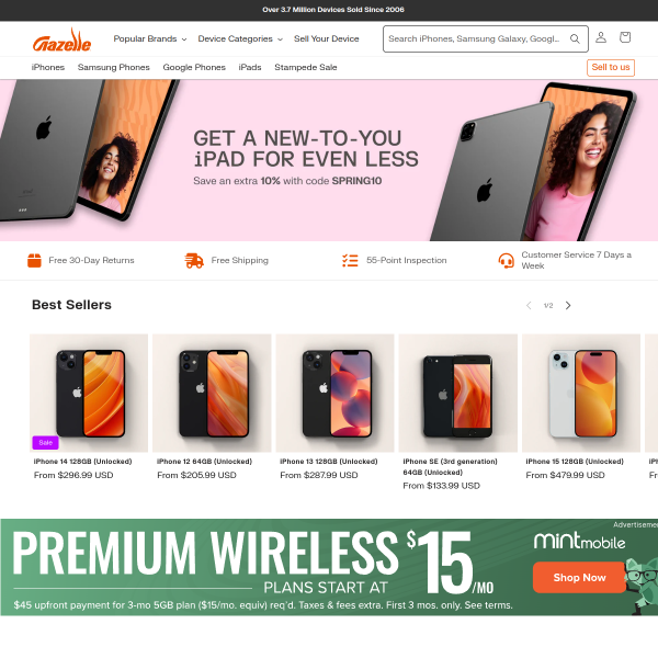 Gazelle website