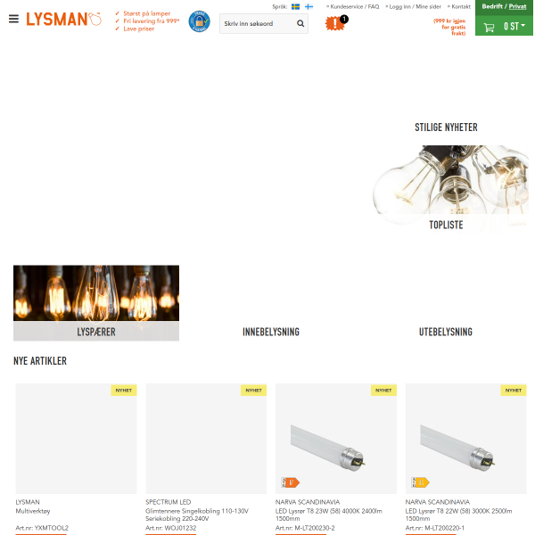 lysman.no website